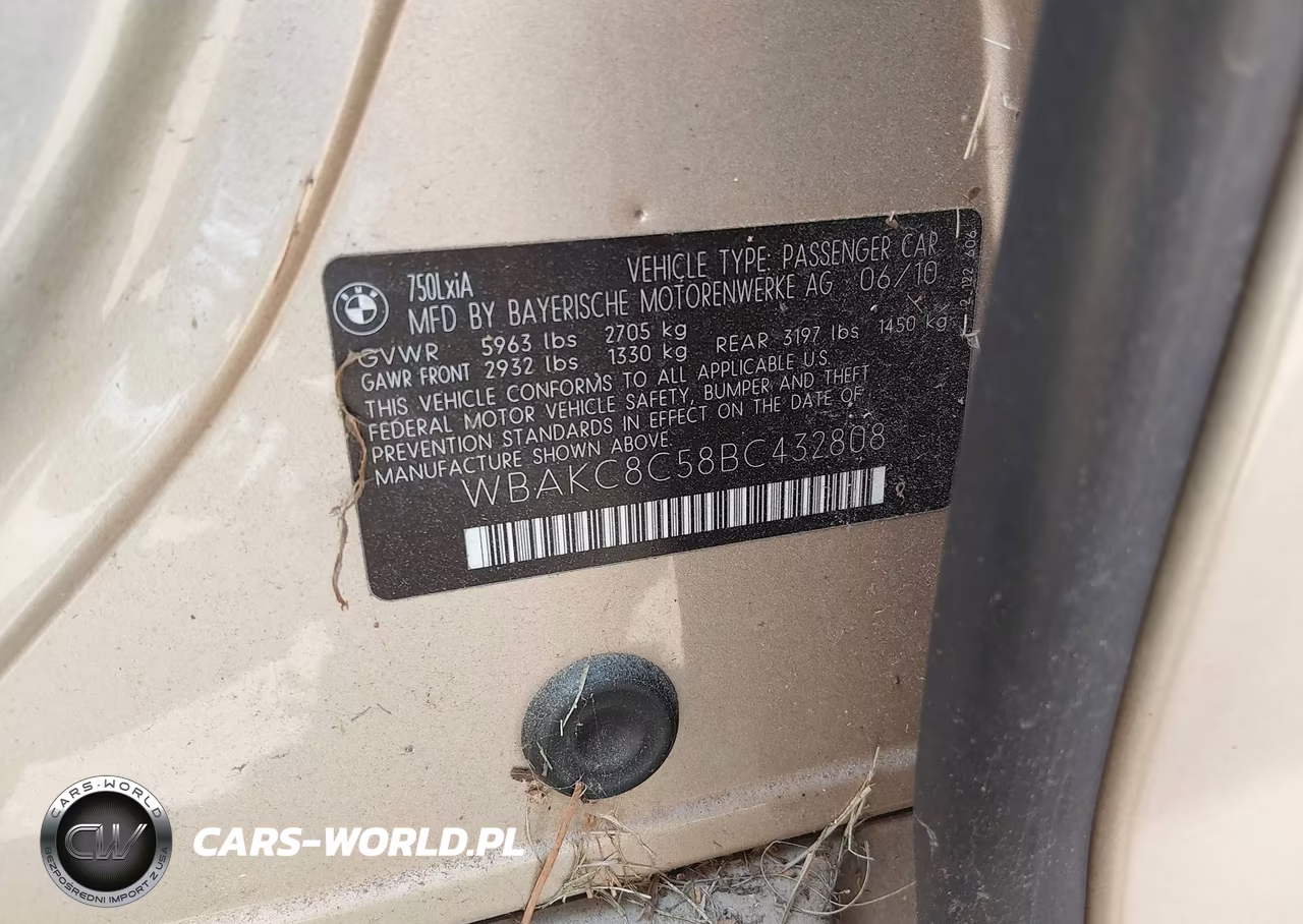 2011 BMW 750Li xDrive VIN:WBAKC8C58BC432808 - 9