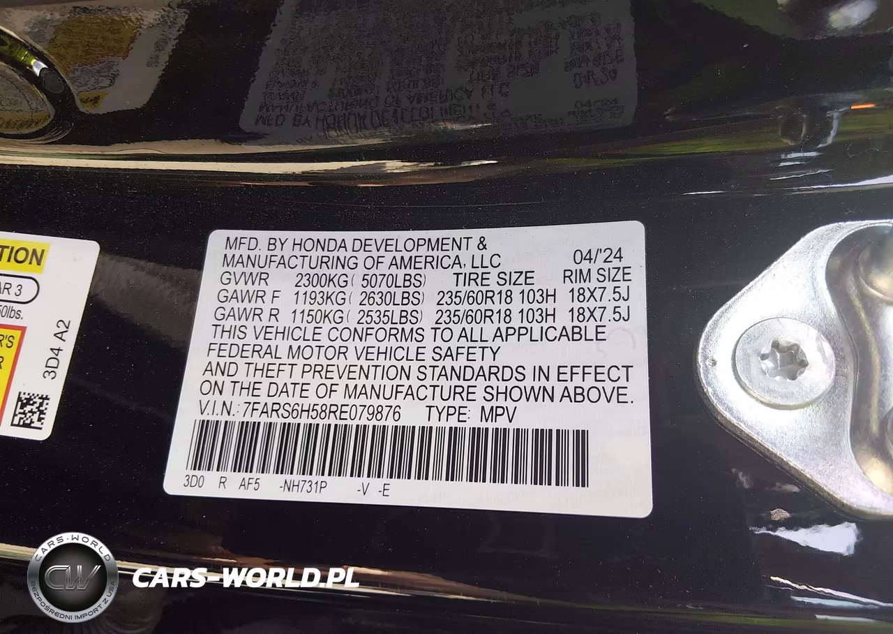 2024 Honda Cr-V Hybrid Sport VIN:7FARS6H58RE079876 - 9