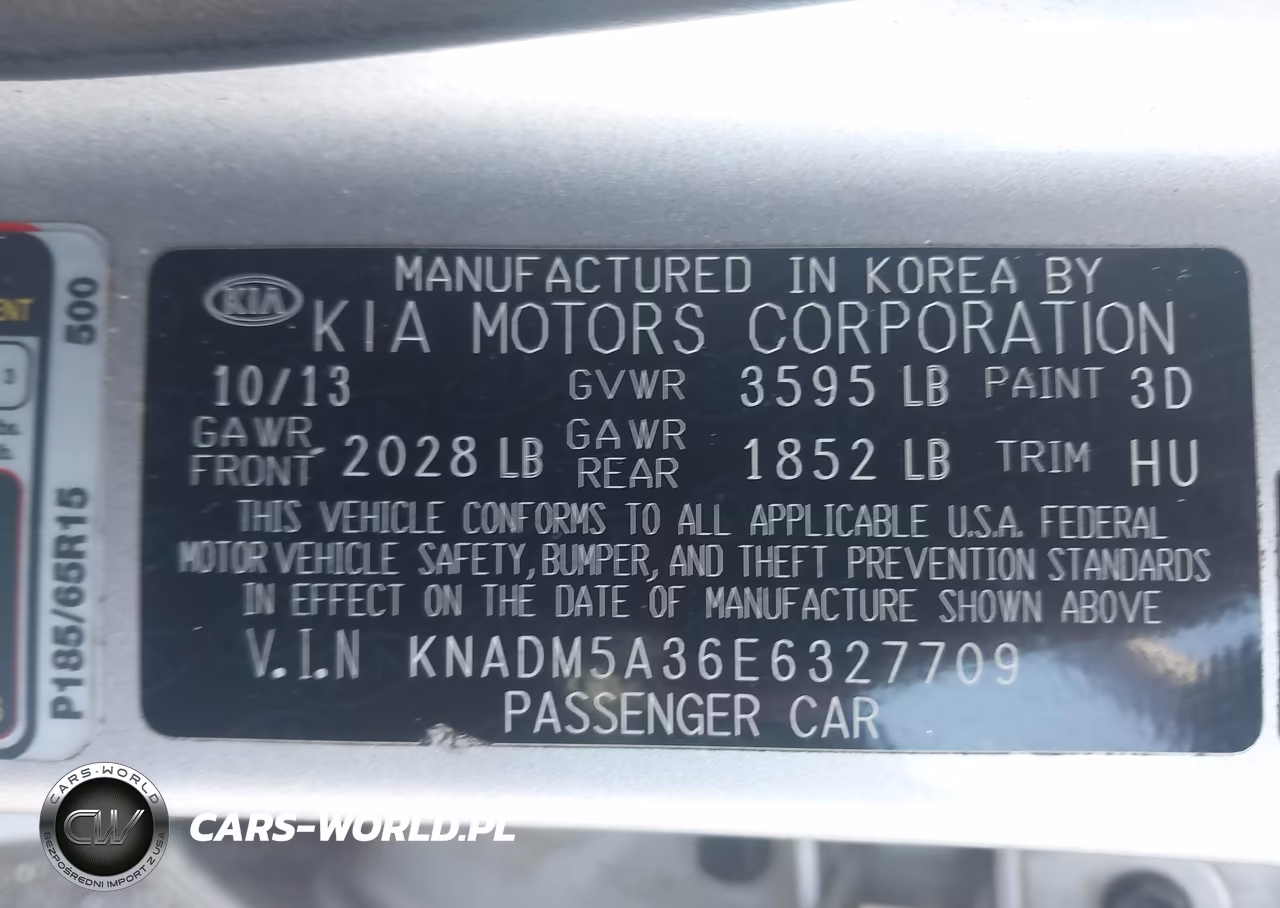 2014 Kia Rio Lx VIN:KNADM5A36E6327709 - 9