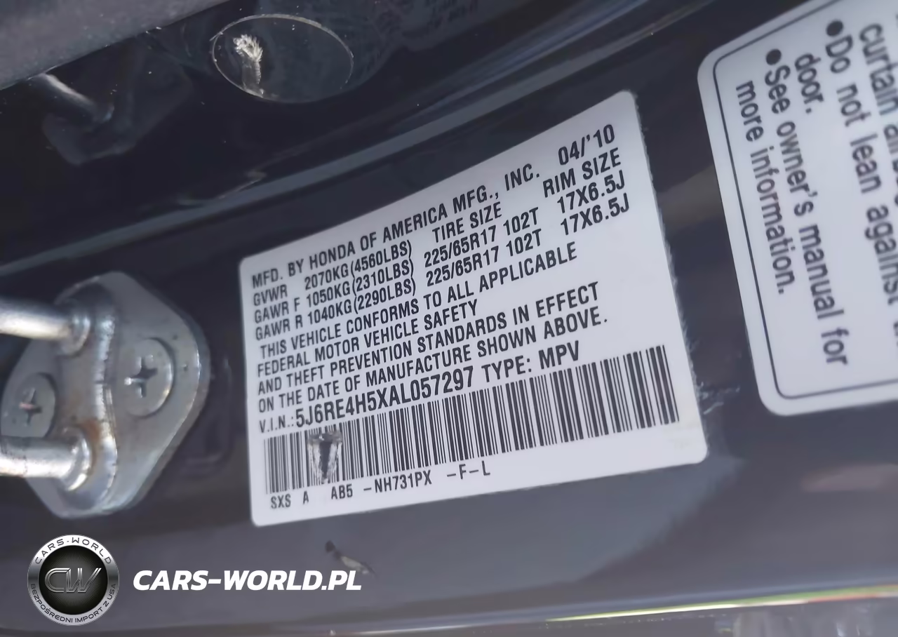 2010 Honda Cr-V Ex VIN:5J6RE4H5XAL057297 - 9