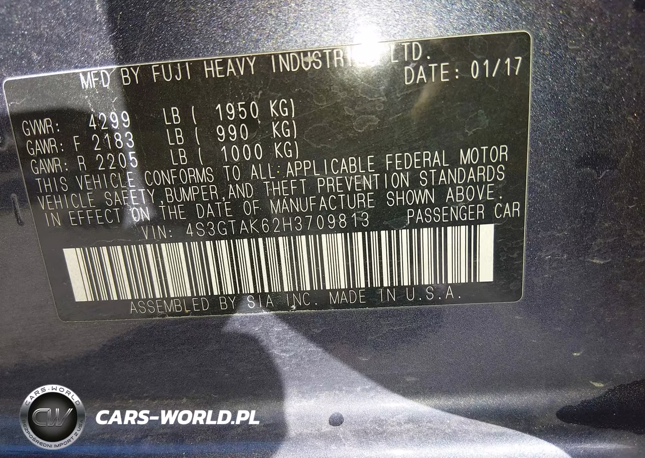 2017 Subaru Impreza 2.0I Sport VIN:4S3GTAK62H3709813 - 9