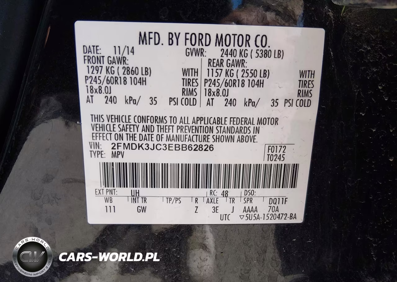 2014 Ford Edge Sel VIN:2FMDK3JC3EBB62826 - 9
