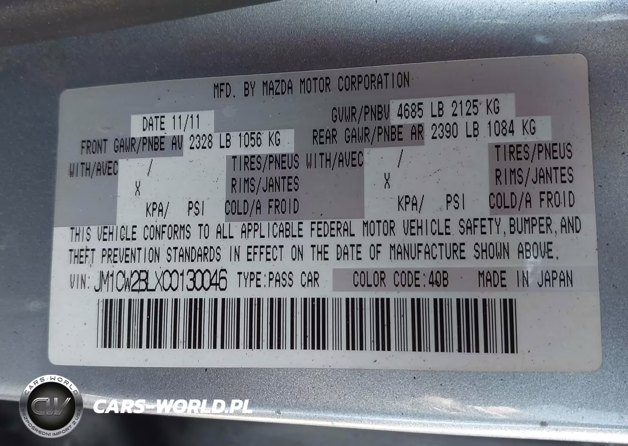 2012 Mazda Mazda5 Sport VIN:JM1CW2BLXC0130046 - 9