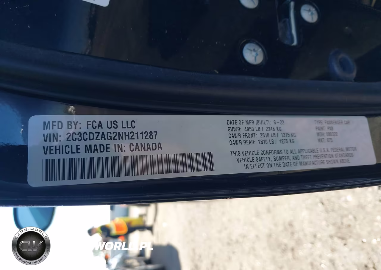 2022 Dodge Challenger Sxt VIN:2C3CDZAG2NH211287 - 9