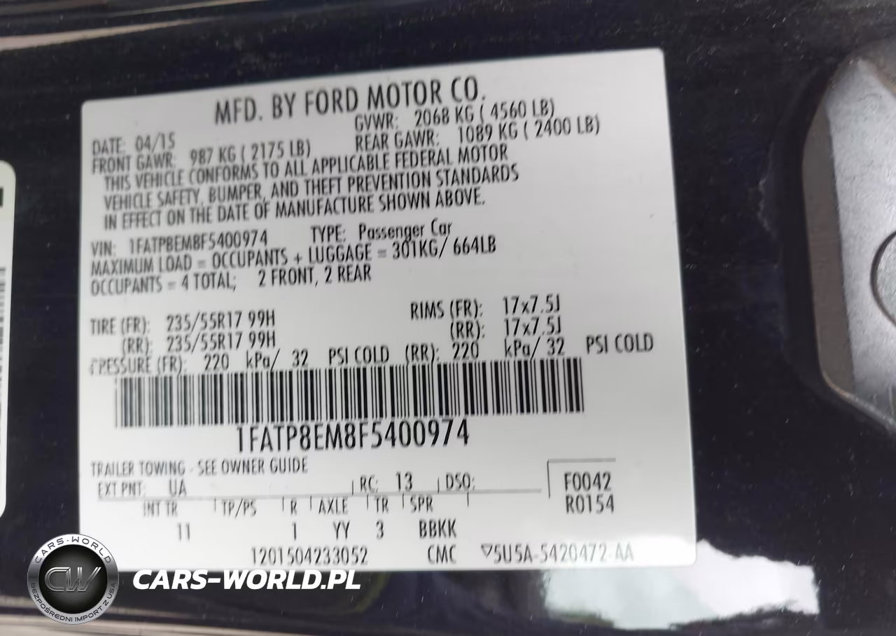 2015 Ford Mustang V6 VIN:1FATP8EM8F5400974 - 9