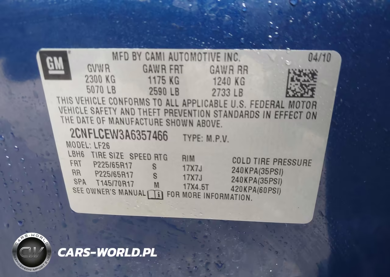 2010 Chevrolet Equinox Ls VIN:2CNFLCEW3A6357466 - 9