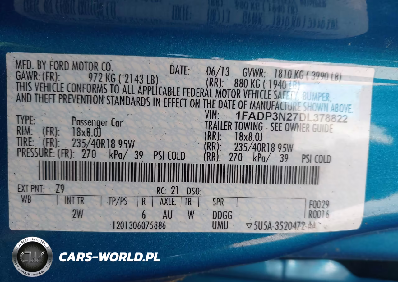 2013 Ford Focus Titanium VIN:1FADP3N27DL378822 - 9