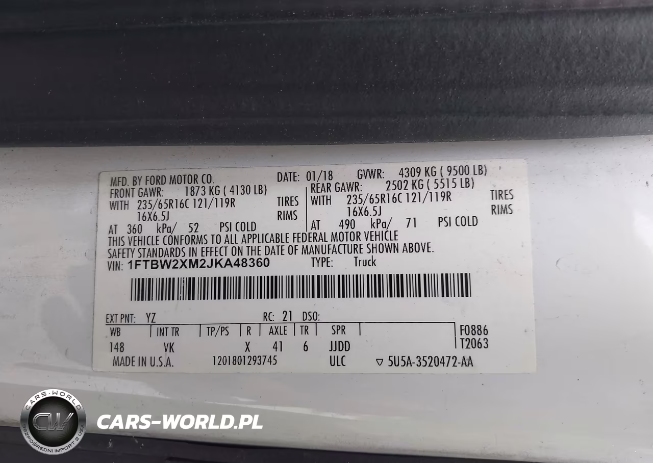 2018 Ford Transit-350 VIN:1FTBW2XM2JKA48360 - 4