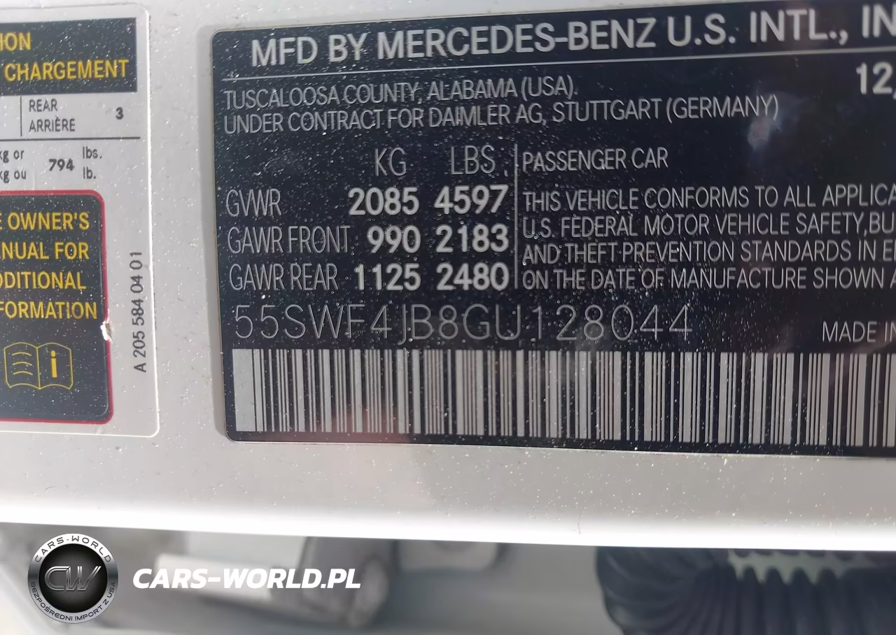 2016 Mercedes-Benz C 300 VIN:55SWF4JB8GU128044 - 9