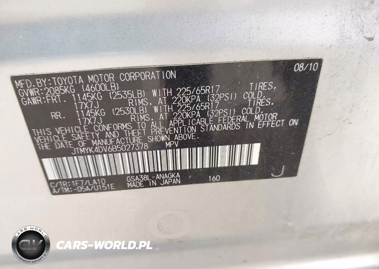 2011 Toyota Rav4 Limited V6 VIN:JTMYK4DV6B5027378 - 9