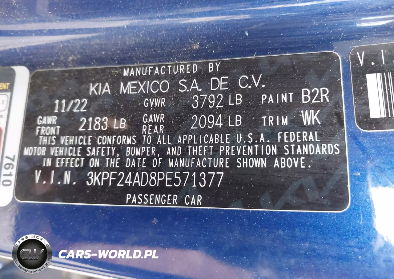 2023 Kia Forte Lxs VIN:3KPF24AD8PE571377 - 9