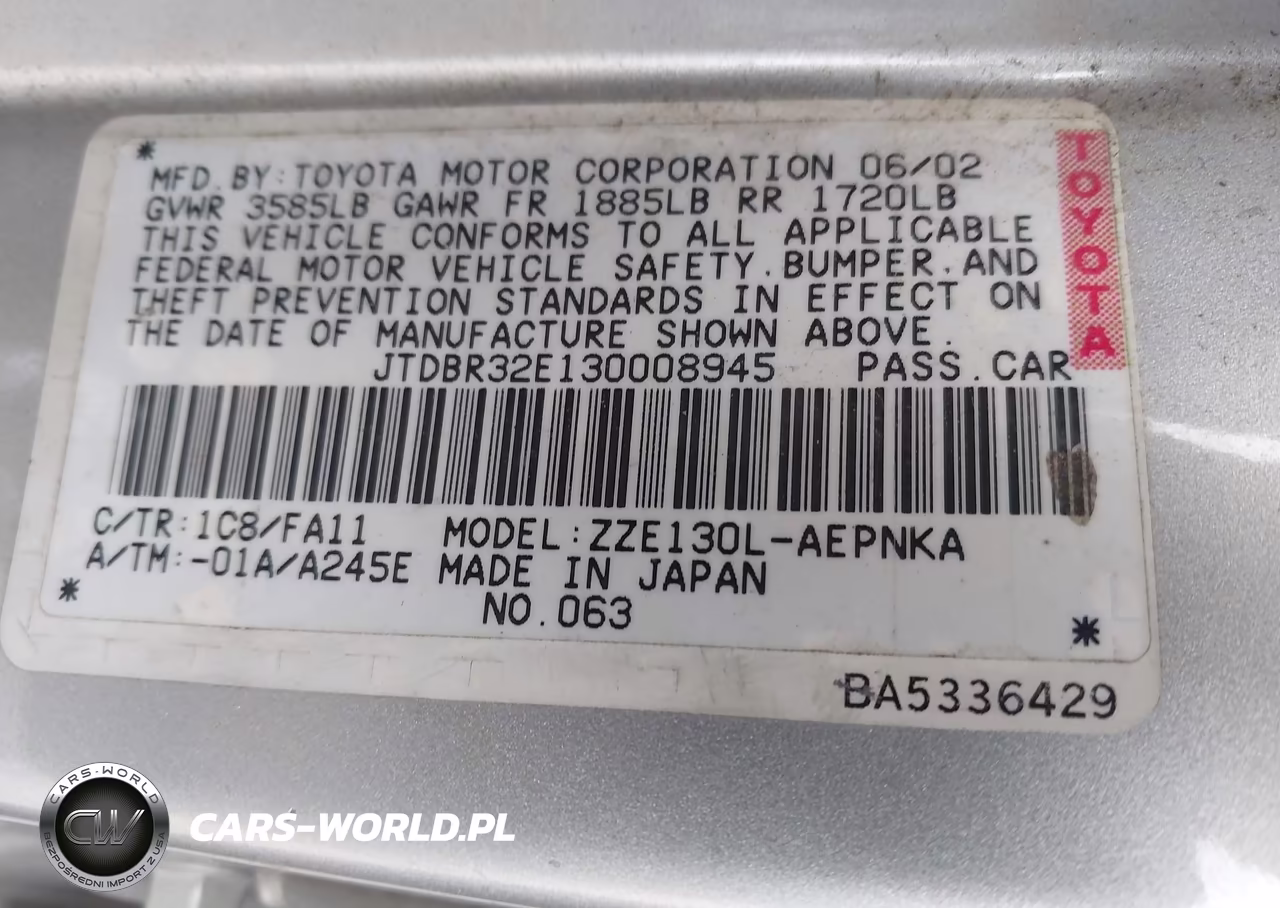 2003 Toyota Corolla Le VIN:JTDBR32E130008945 - 9
