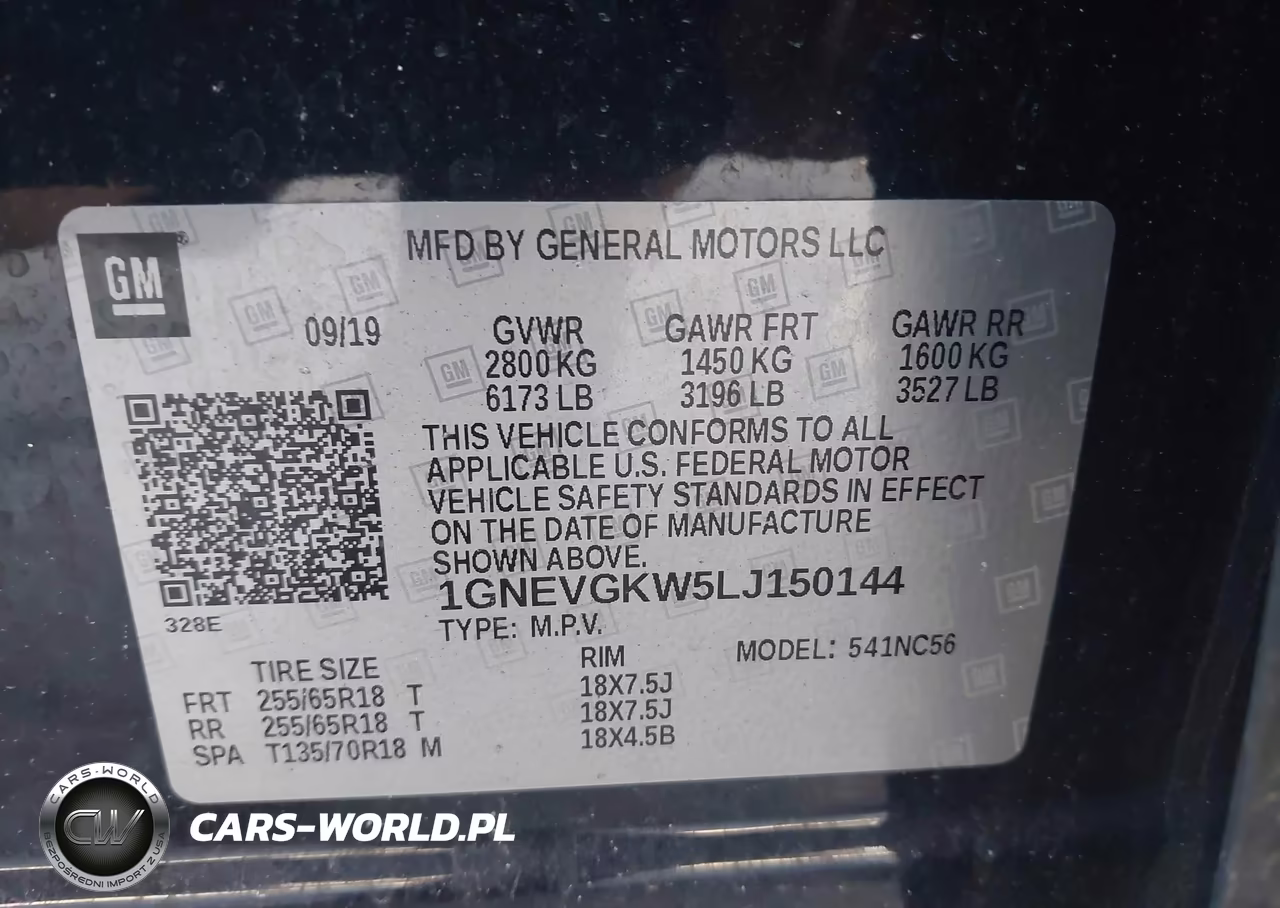 2020 Chevrolet Traverse Awd Lt Cloth VIN:1GNEVGKW5LJ150144 - 9