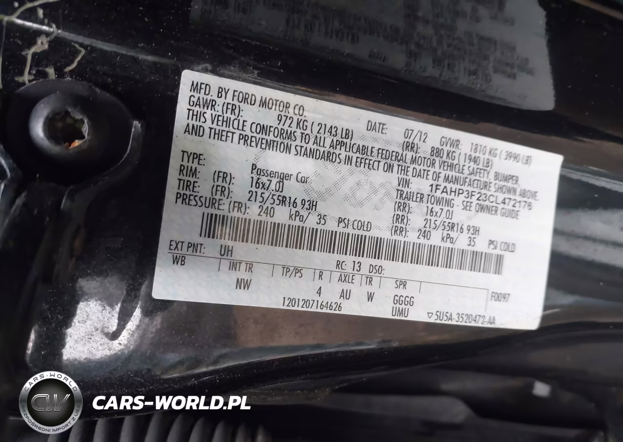2012 Ford Focus Se VIN:1FAHP3F23CL472176 - 9