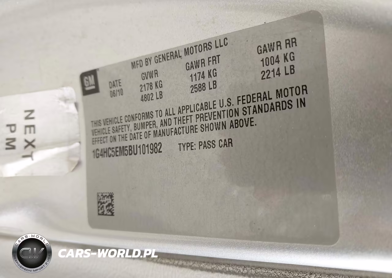 2011 Buick Lucerne Cxl VIN:1G4HC5EM5BU101982 - 9