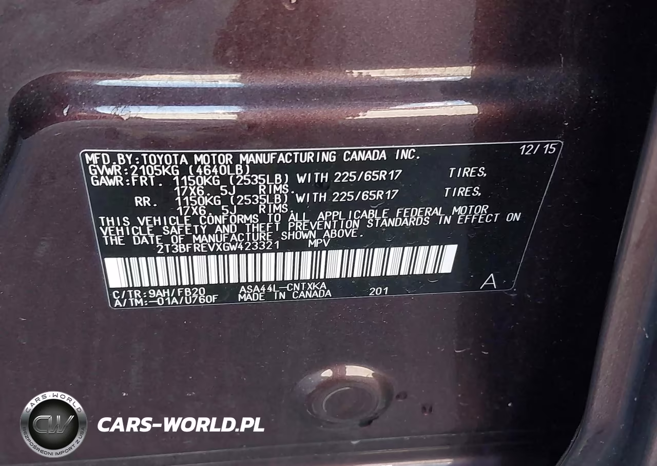 2016 Toyota Rav4 Le VIN:2T3BFREVXGW423321 - 18