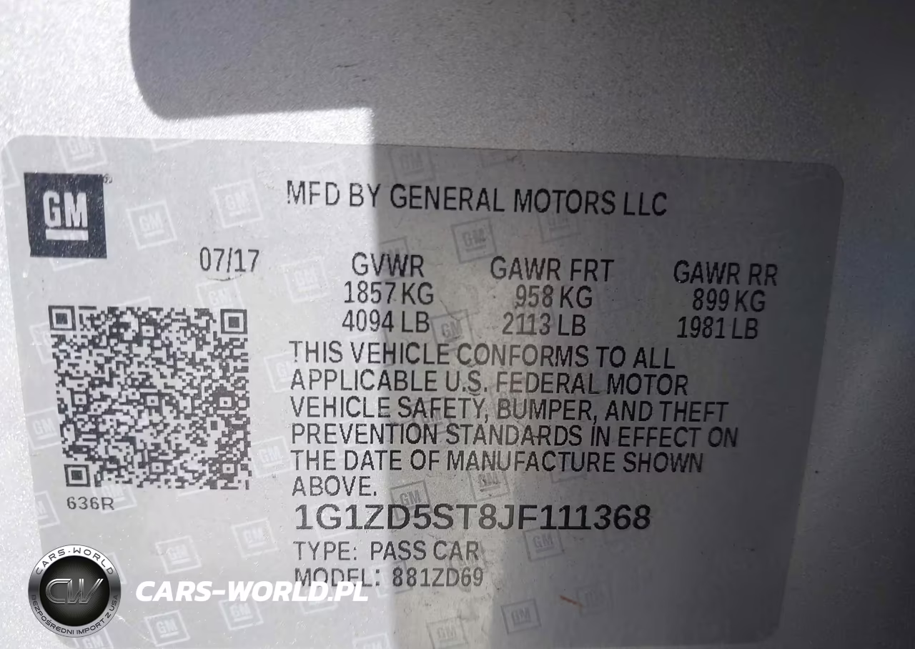 2018 Chevrolet Malibu Lt VIN:1G1ZD5ST8JF111368 - 9