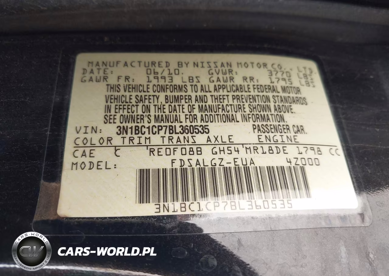 2011 Nissan Versa 1.8Sl VIN:3N1BC1CP7BL360535 - 9