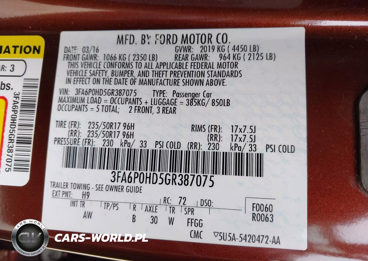 2016 Ford Fusion Se VIN:3FA6P0HD5GR387075 - 9