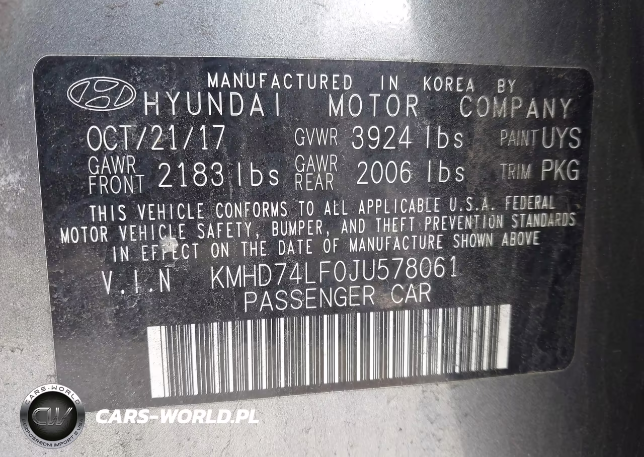 2018 Hyundai Elantra Se VIN:KMHD74LF0JU578061 - 9