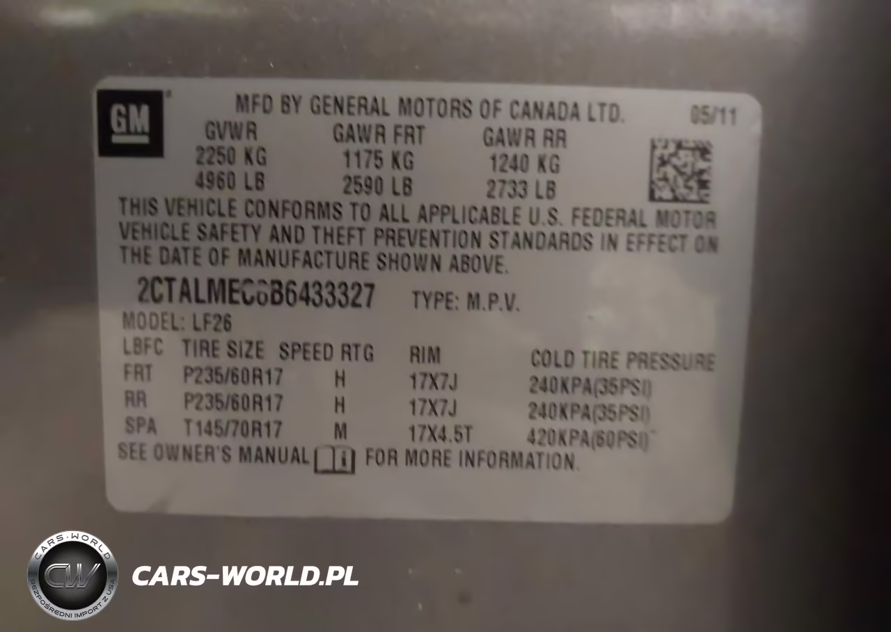 2011 GMC Terrain Sle-1 VIN:2CTALMEC8B6433327 - 9
