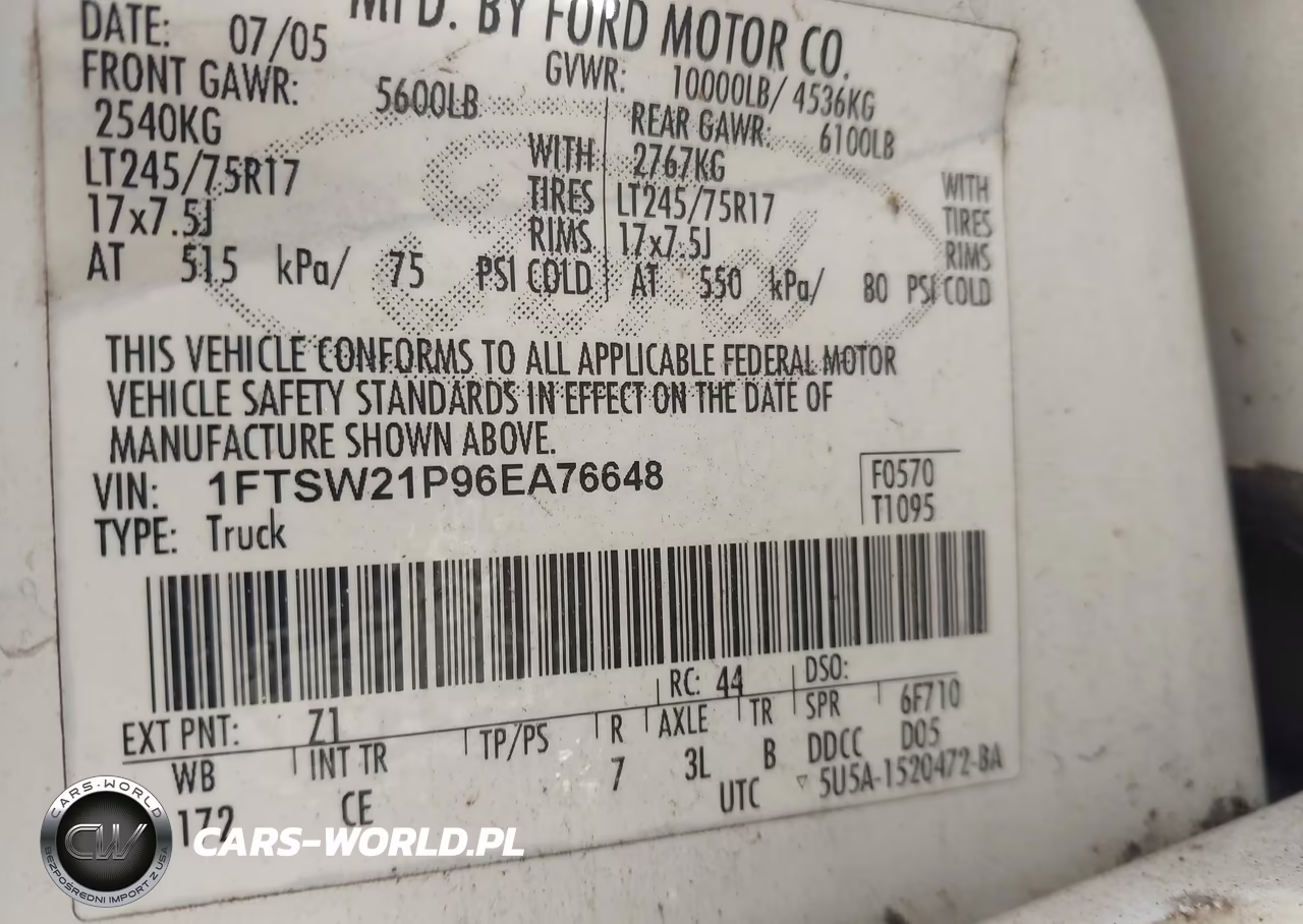 2006 Ford F-250 Lariat-Xl-Xlt VIN:1FTSW21P96EA76648 - 9