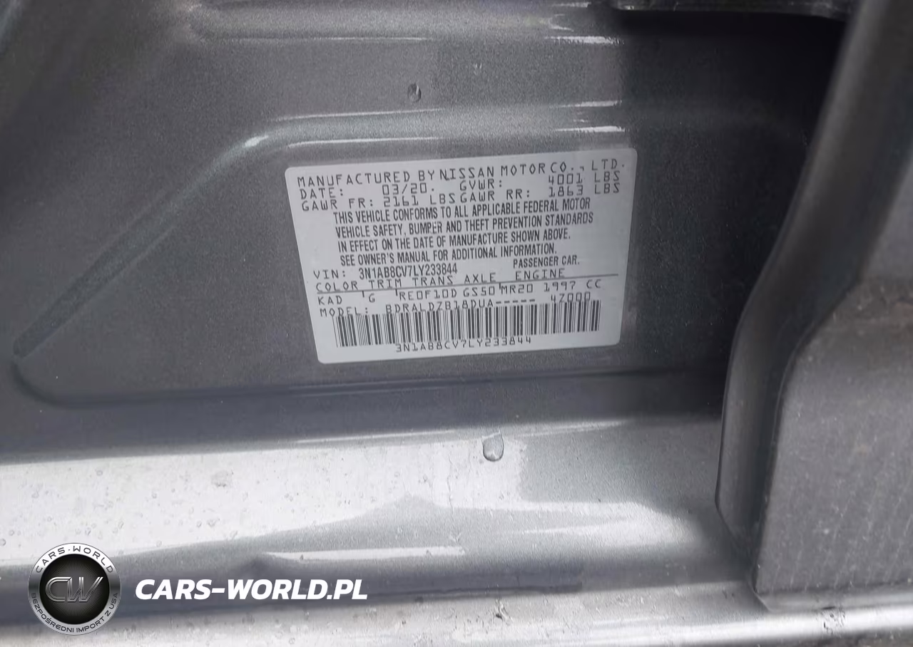 2020 Nissan Sentra Sv Xtronic Cvt VIN:3N1AB8CV7LY233844 - 9