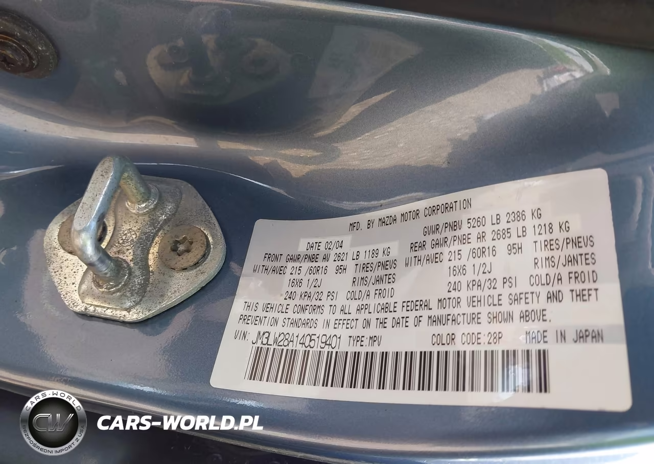 2004 Mazda Mpv Lx VIN:JM3LW28A140519401 - 9