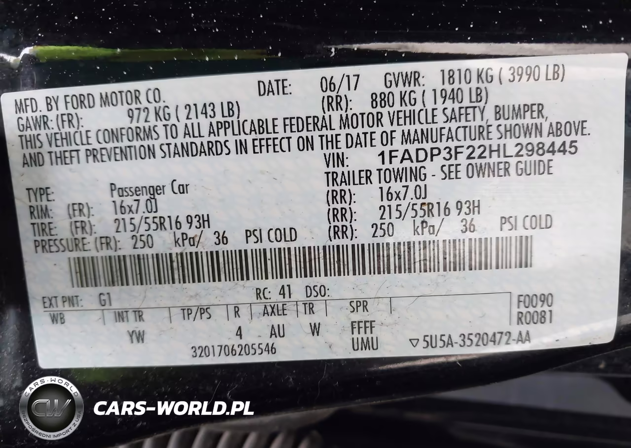 2017 Ford Focus Se VIN:1FADP3F22HL298445 - 9