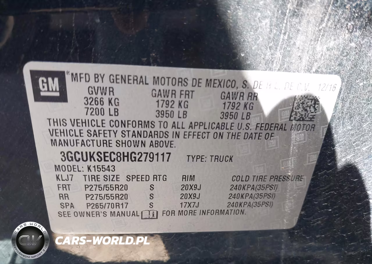 2017 Chevrolet Silverado 1500 2Lz VIN:3GCUKSEC8HG279117 - 9