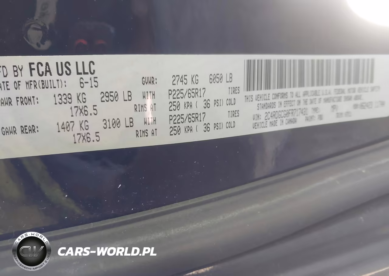2015 Dodge Grand Caravan Sxt VIN:2C4RDGCG0FR717431 - 9