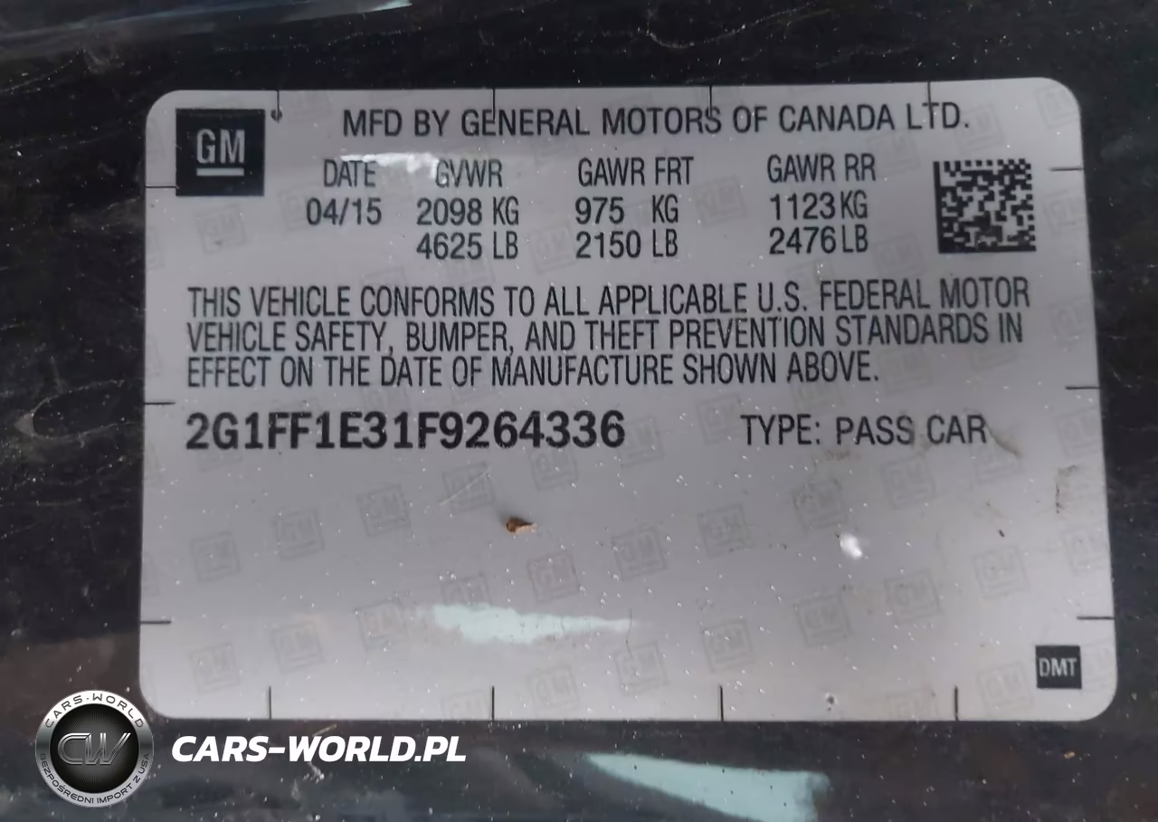 2015 Chevrolet Camaro 2Lt VIN:2G1FF1E31F9264336 - 9