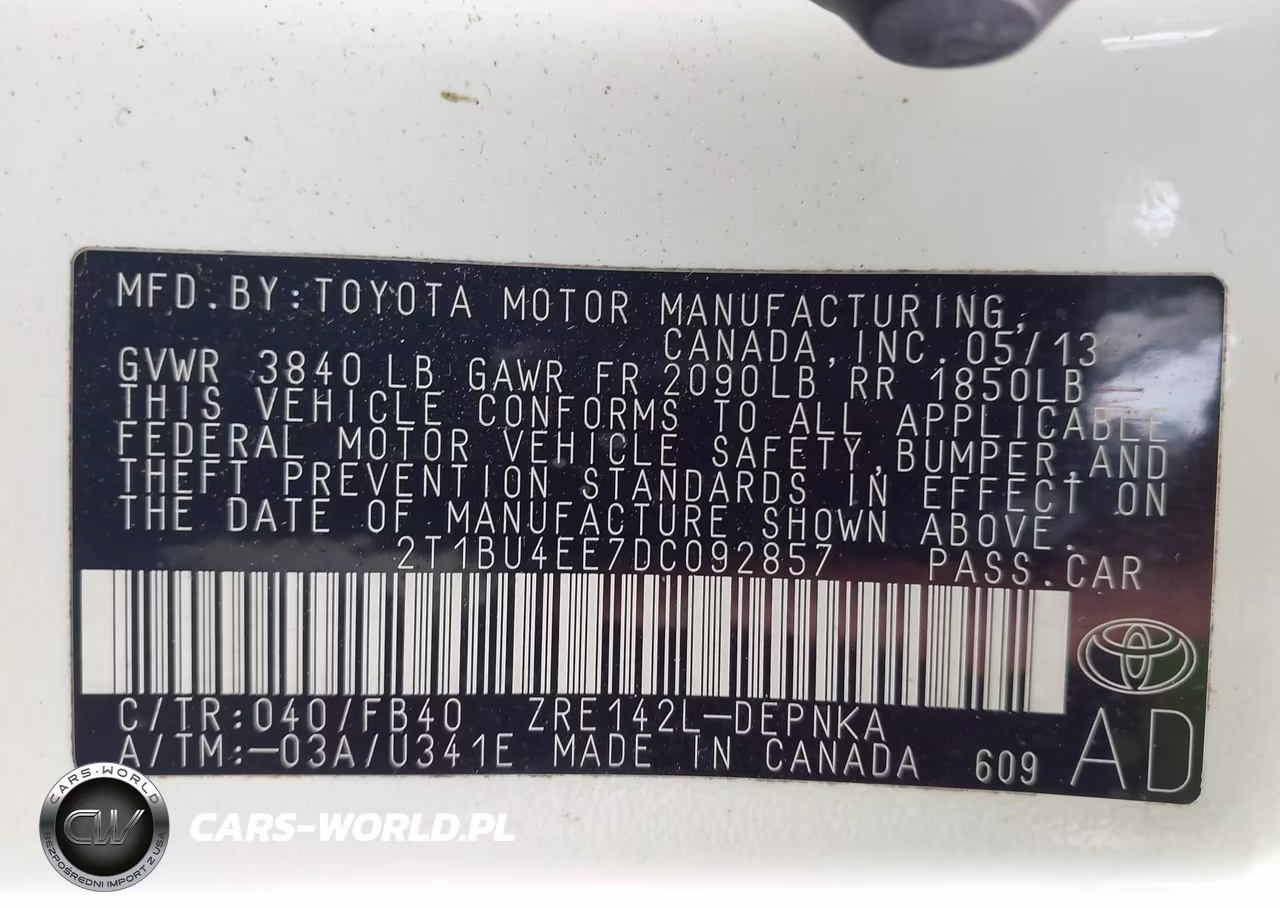 2013 Toyota Corolla Le VIN:2T1BU4EE7DC092857 - 9