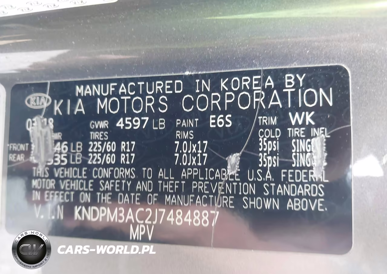 2018 Kia Sportage Lx VIN:KNDPM3AC2J7484887 - 9