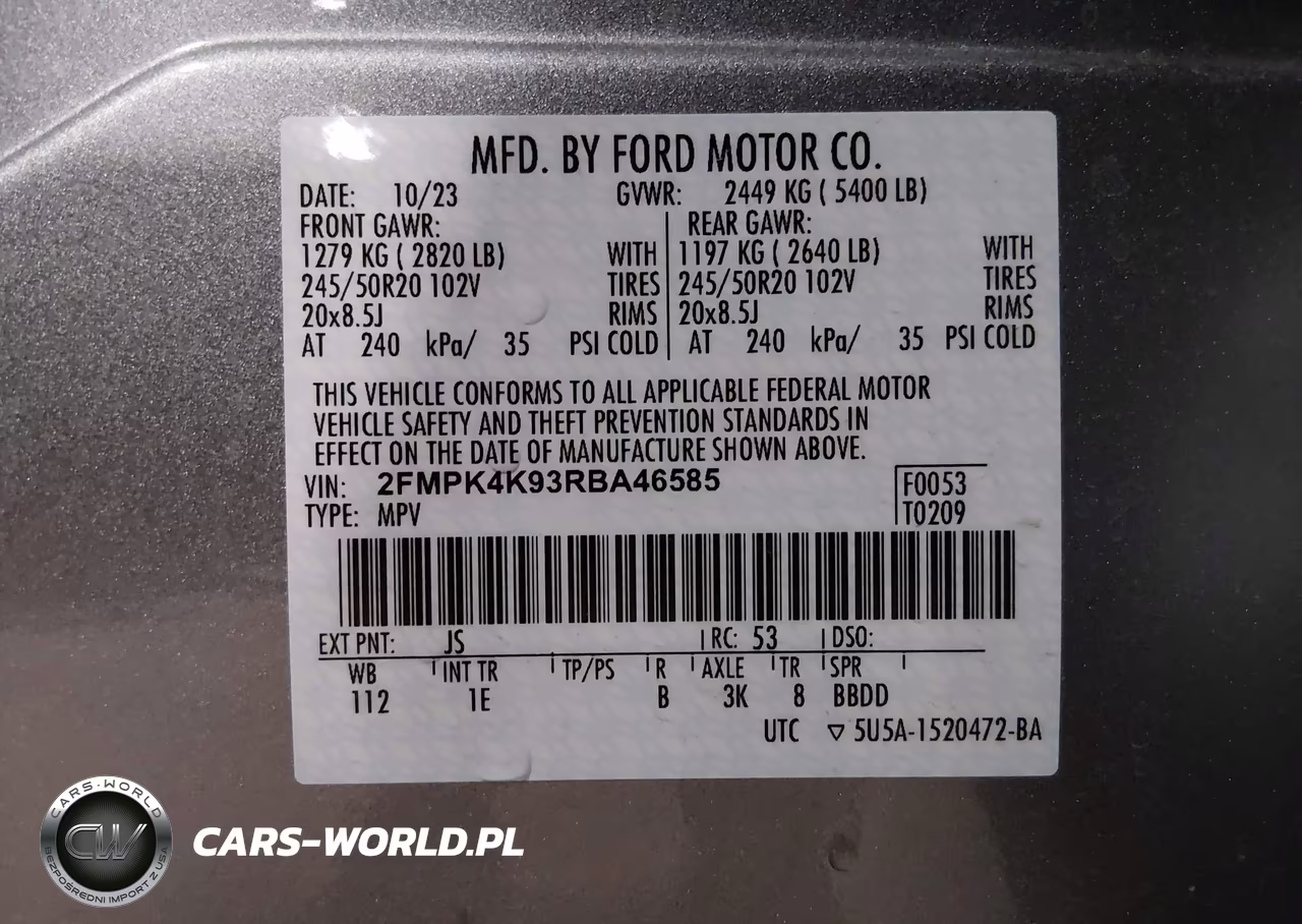 2024 Ford Edge Titanium VIN:2FMPK4K93RBA46585 - 9