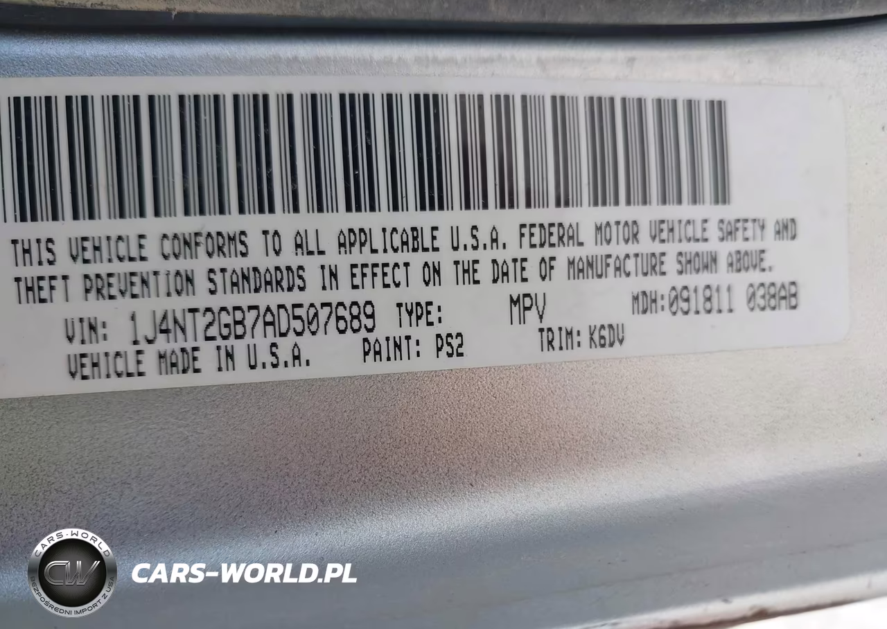 2010 Jeep Patriot Sport VIN:1J4NT2GB7AD507689 - 9
