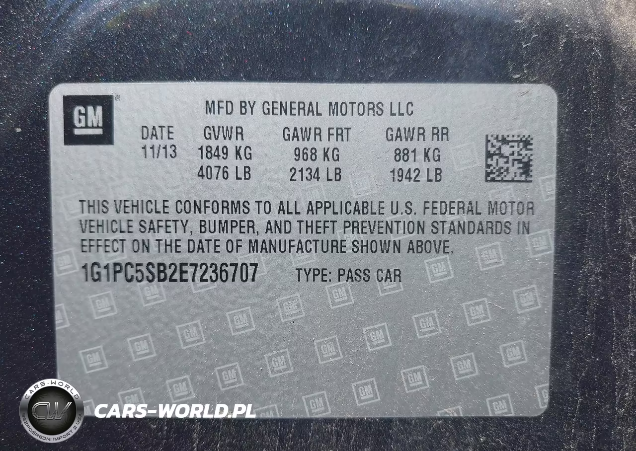 2014 Chevrolet Cruze 1Lt Auto VIN:1G1PC5SB2E7236707 - 9