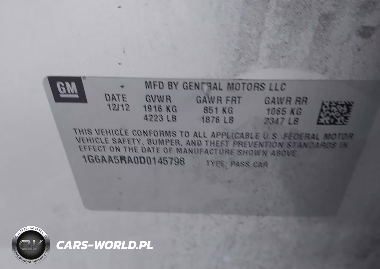 2013 Cadillac Ats Standard VIN:1G6AA5RA0D0145798 - 9