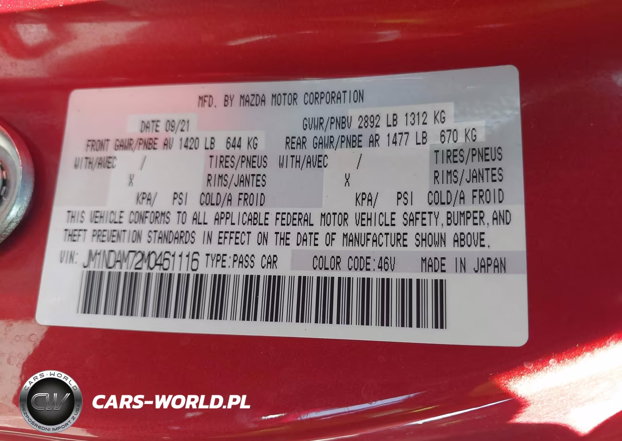 2021 Mazda Mx-5 Miata Rf Grand Touring VIN:JM1NDAM72M0461116 - 9