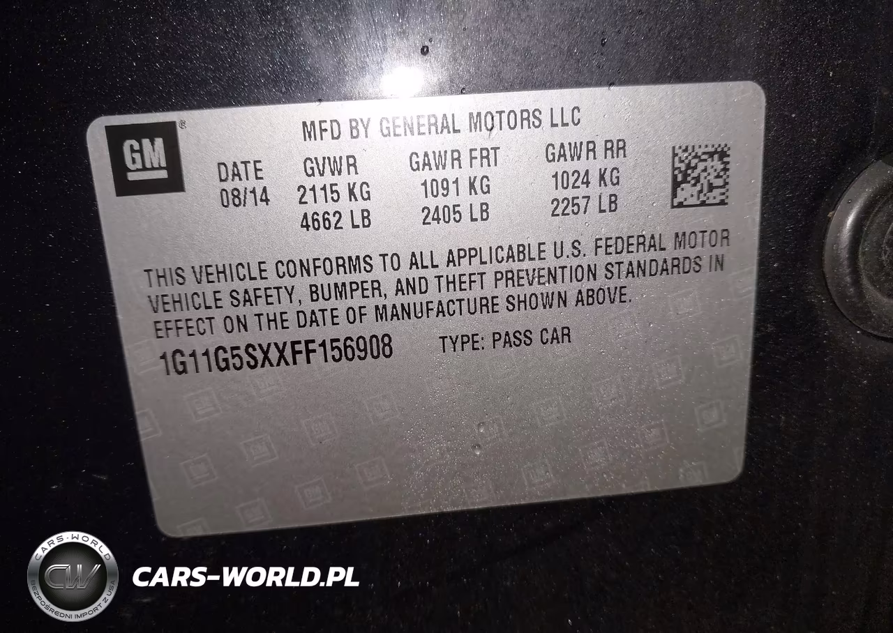 2015 Chevrolet Malibu 2Lz VIN:1G11G5SXXFF156908 - 9