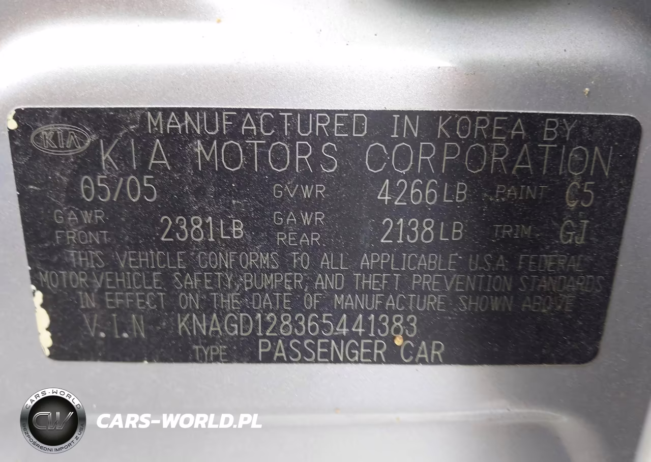 2006 Kia Optima Ex V6-Lx V6 VIN:KNAGD128365441383 - 9