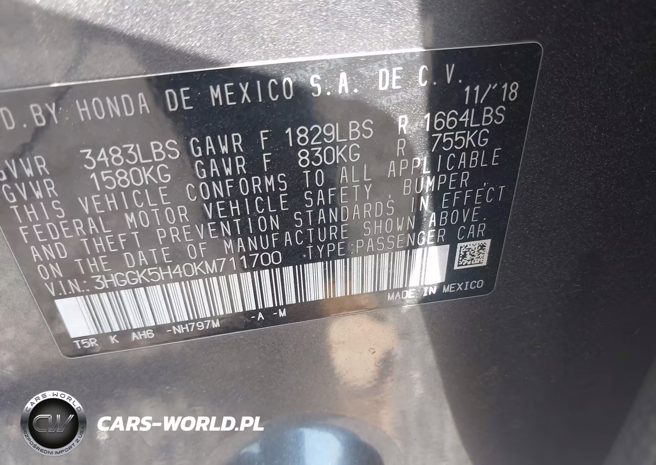2019 Honda Fit Lx VIN:3HGGK5H40KM711700 - 9