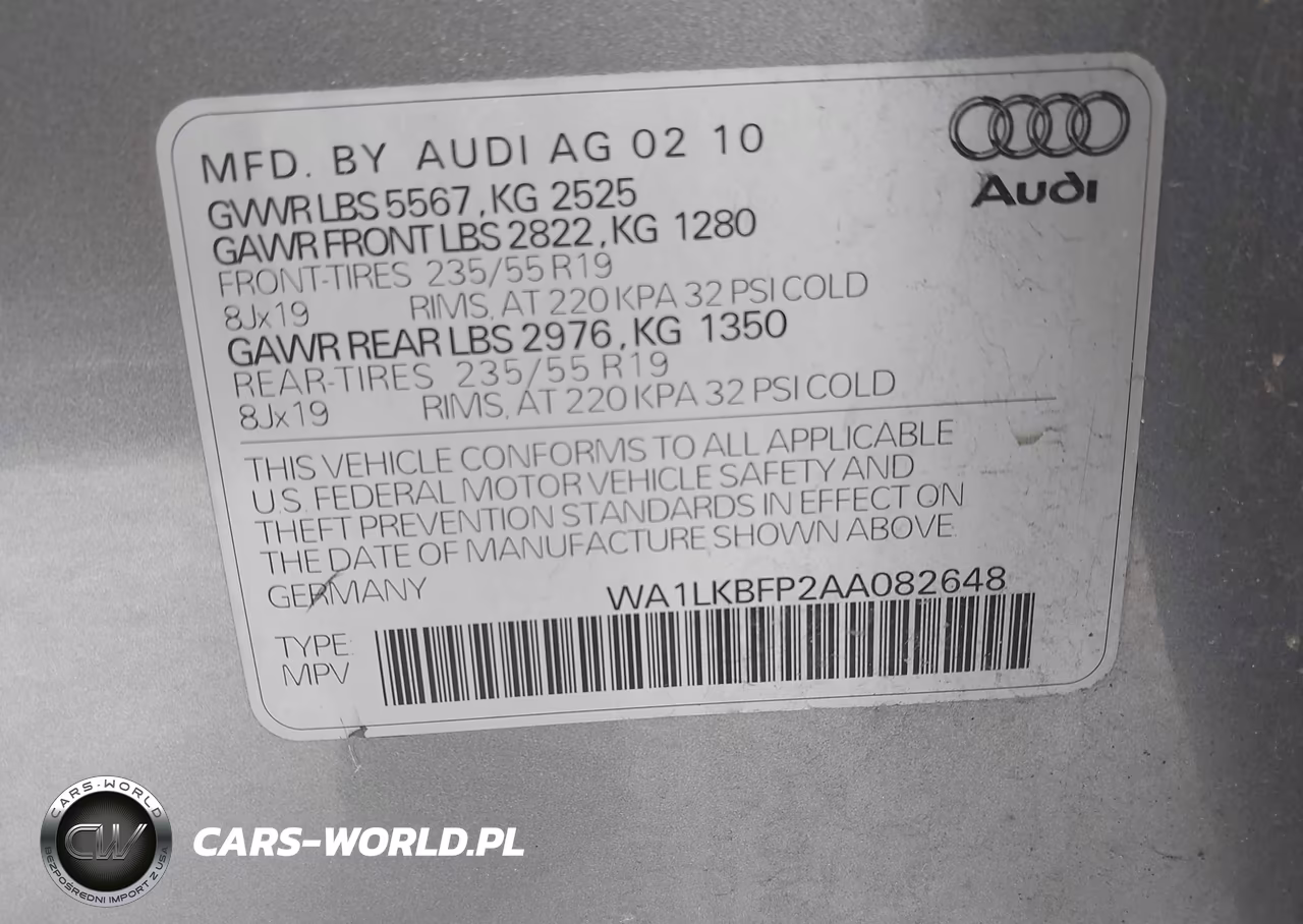 2010 Audi Q5 Premium Plus VIN:WA1LKBFP2AA082648 - 9