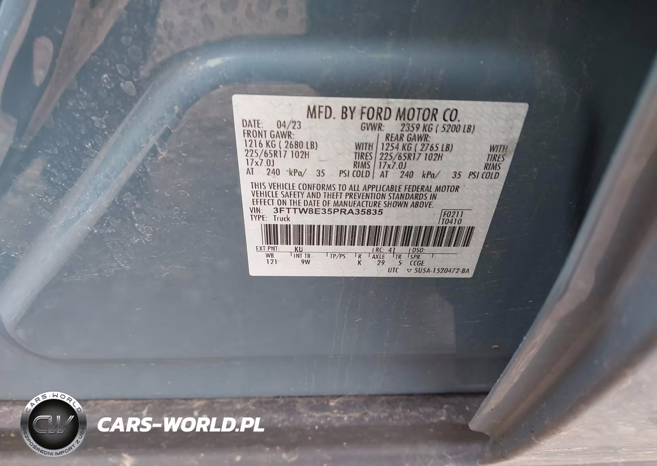 2023 Ford Maverick Xl VIN:3FTTW8E35PRA35835 - 9