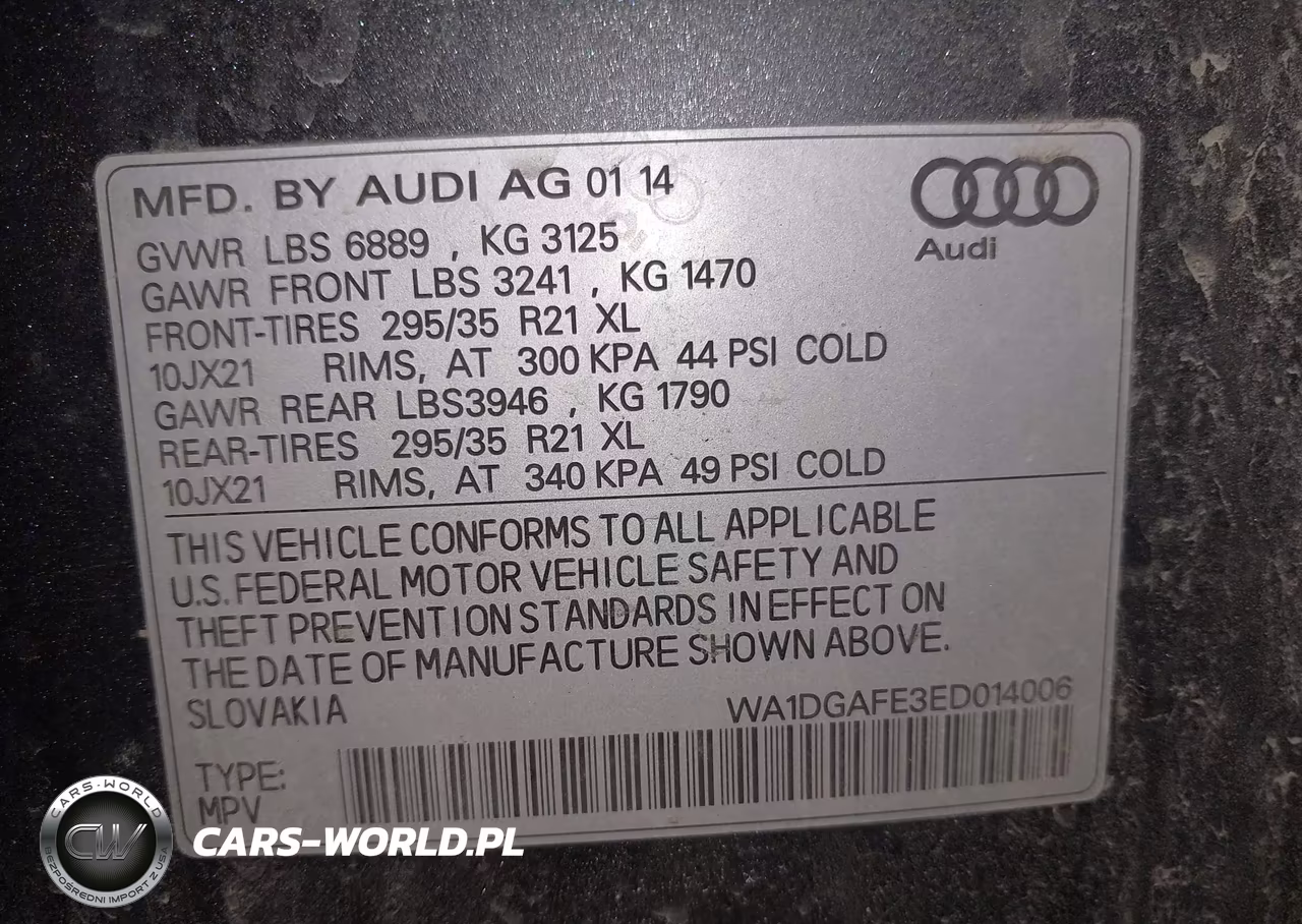 2014 Audi Q7 3.0T S Line Prestige VIN:WA1DGAFE3ED014006 - 9