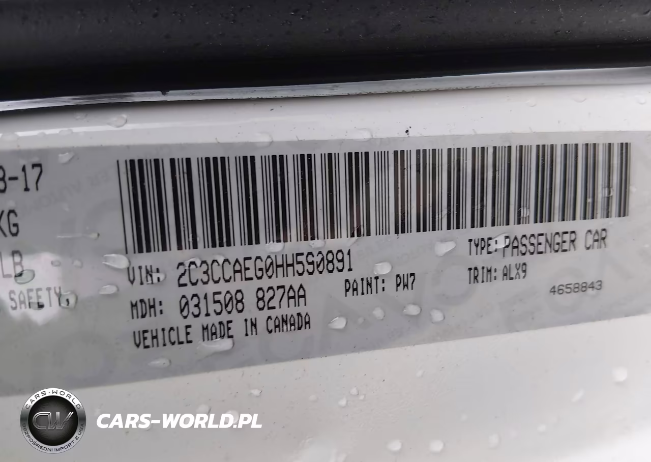 2017 Chrysler 300C VIN:2C3CCAEG0HH590891 - 9