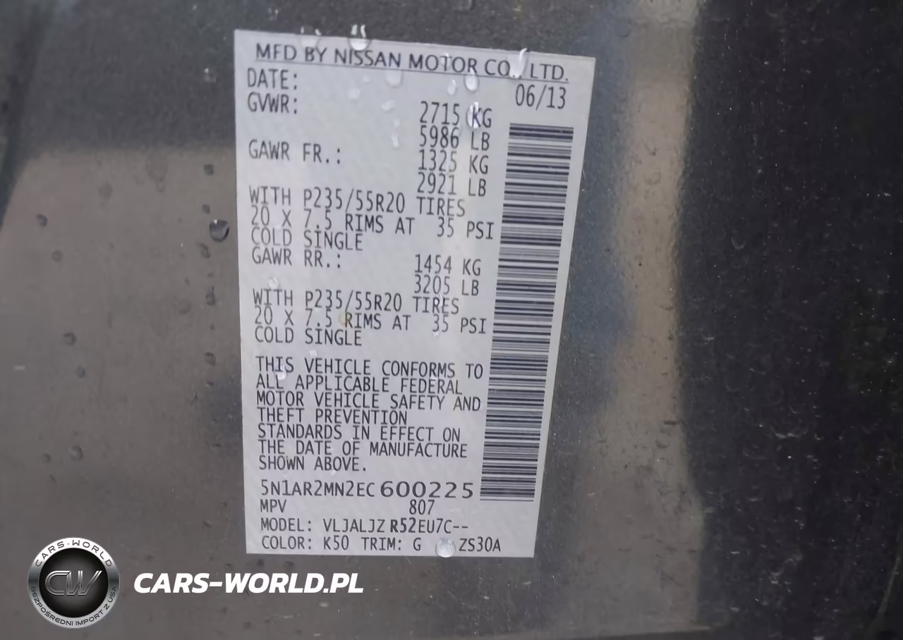 2014 Nissan Pathfinder Platinum VIN:5N1AR2MN2EC600225 - 9