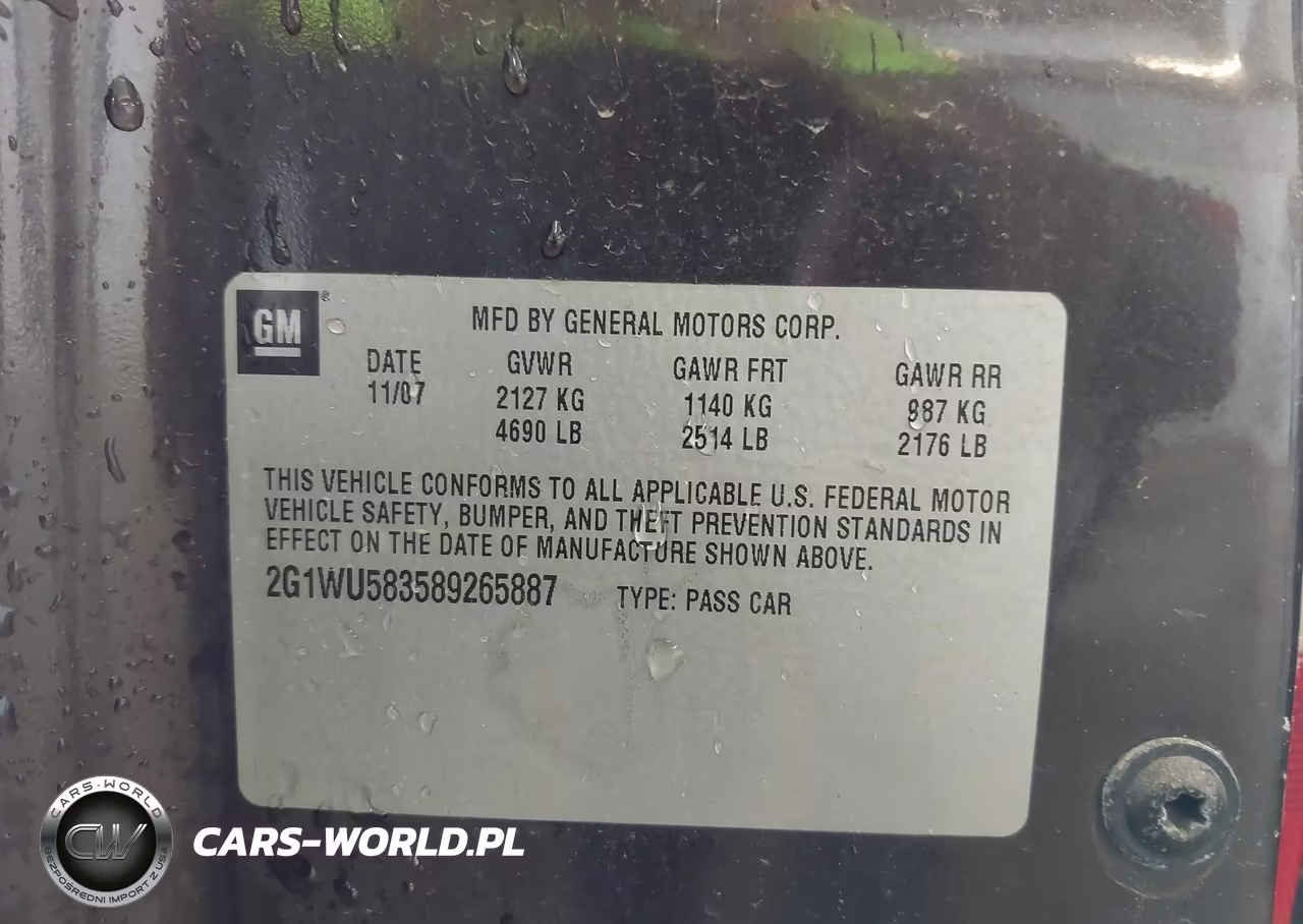 2008 Chevrolet Impala Ltz VIN:2G1WU583589265887 - 9