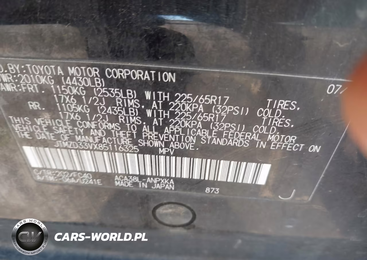 2008 Toyota Rav4 VIN:JTMZD33VX85116325 - 9