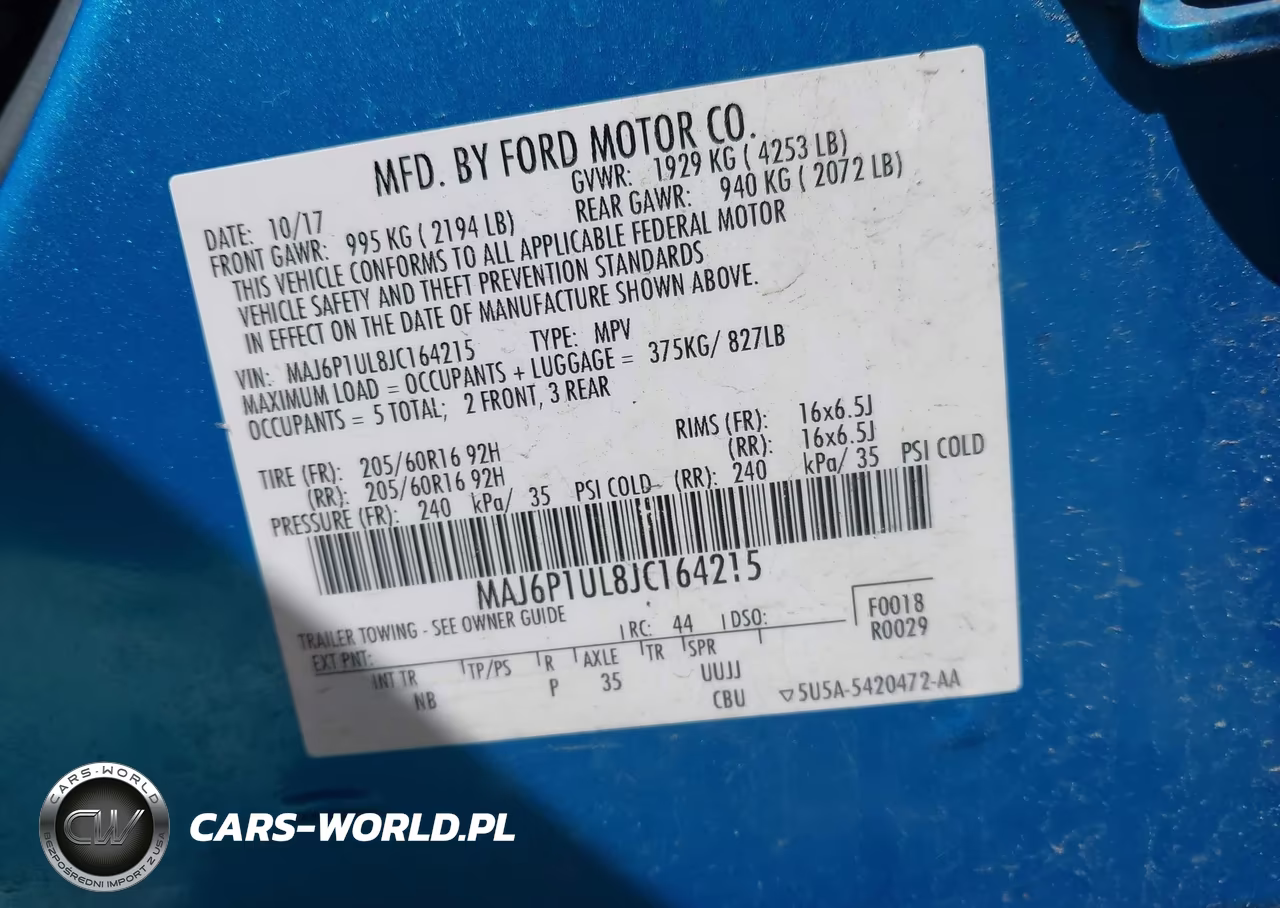 2018 Ford Ecosport Se VIN:MAJ6P1UL8JC164215 - 9